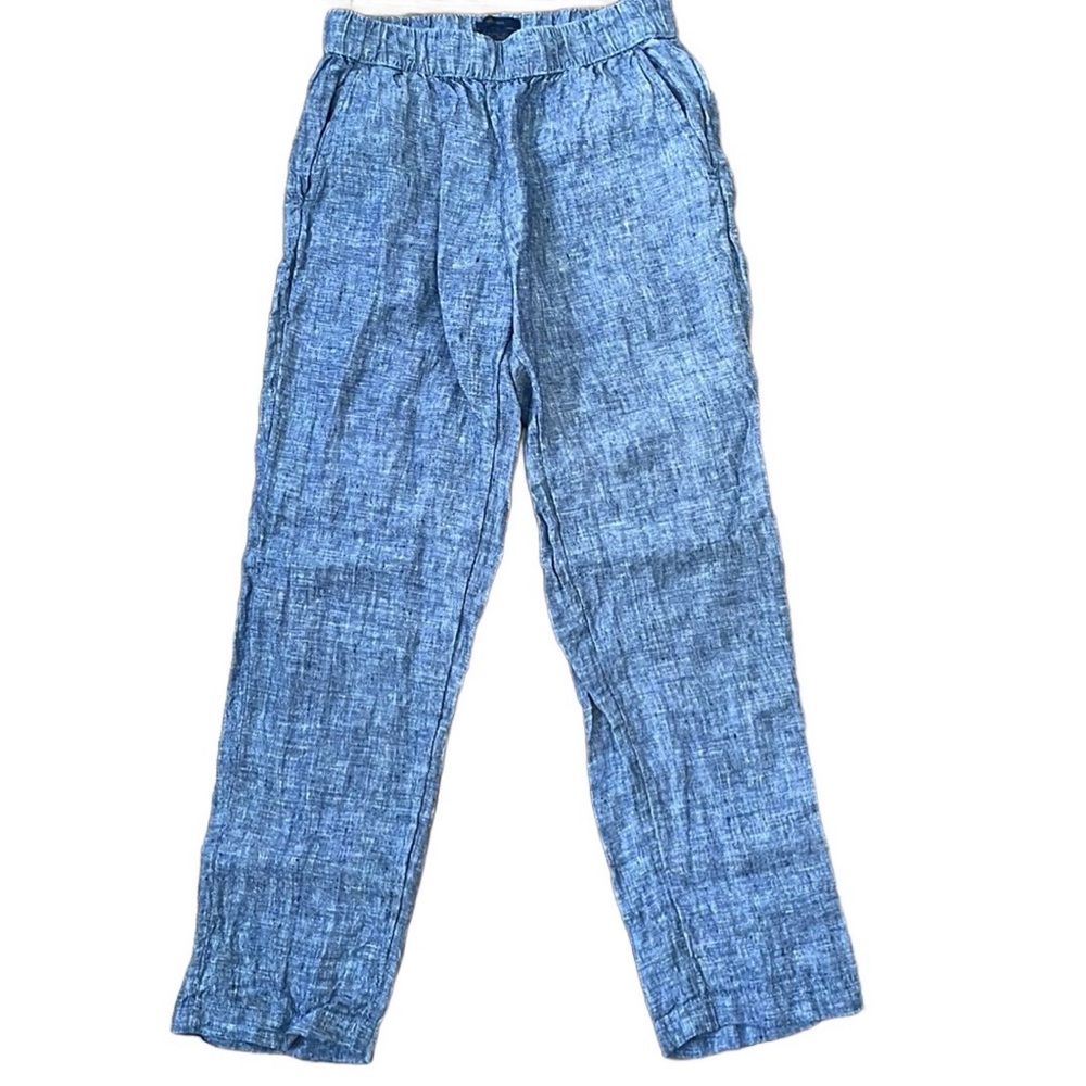 RACHEL Rachel Roy Chambray Blue Linen Lightweight Casual Pants